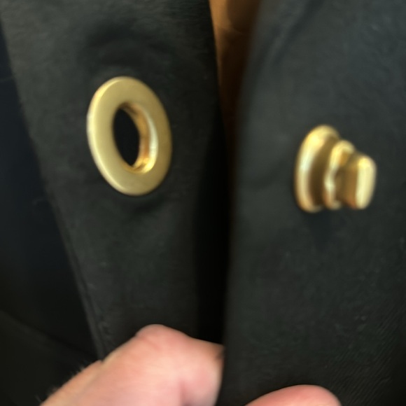 NWT Coach women’s XL Black Blazer with gold buttons inside lined w/Coach print - Picture 4 of 8